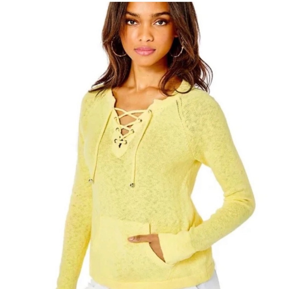 Lily Pulitzer Harrietta Sweater- Beautiful Calla Yellow